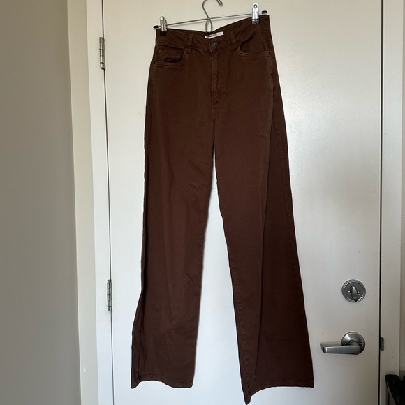 Brown Garage Wide Leg Jeans - Picture 1 of 5